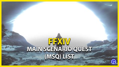 ffxiv main quest list.